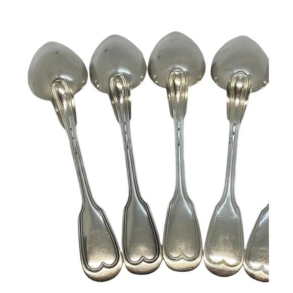 Late 19th Century Christofle “Chinon” Silver plate 7 Oval Table Serving Spoons - Picture 4 of 13